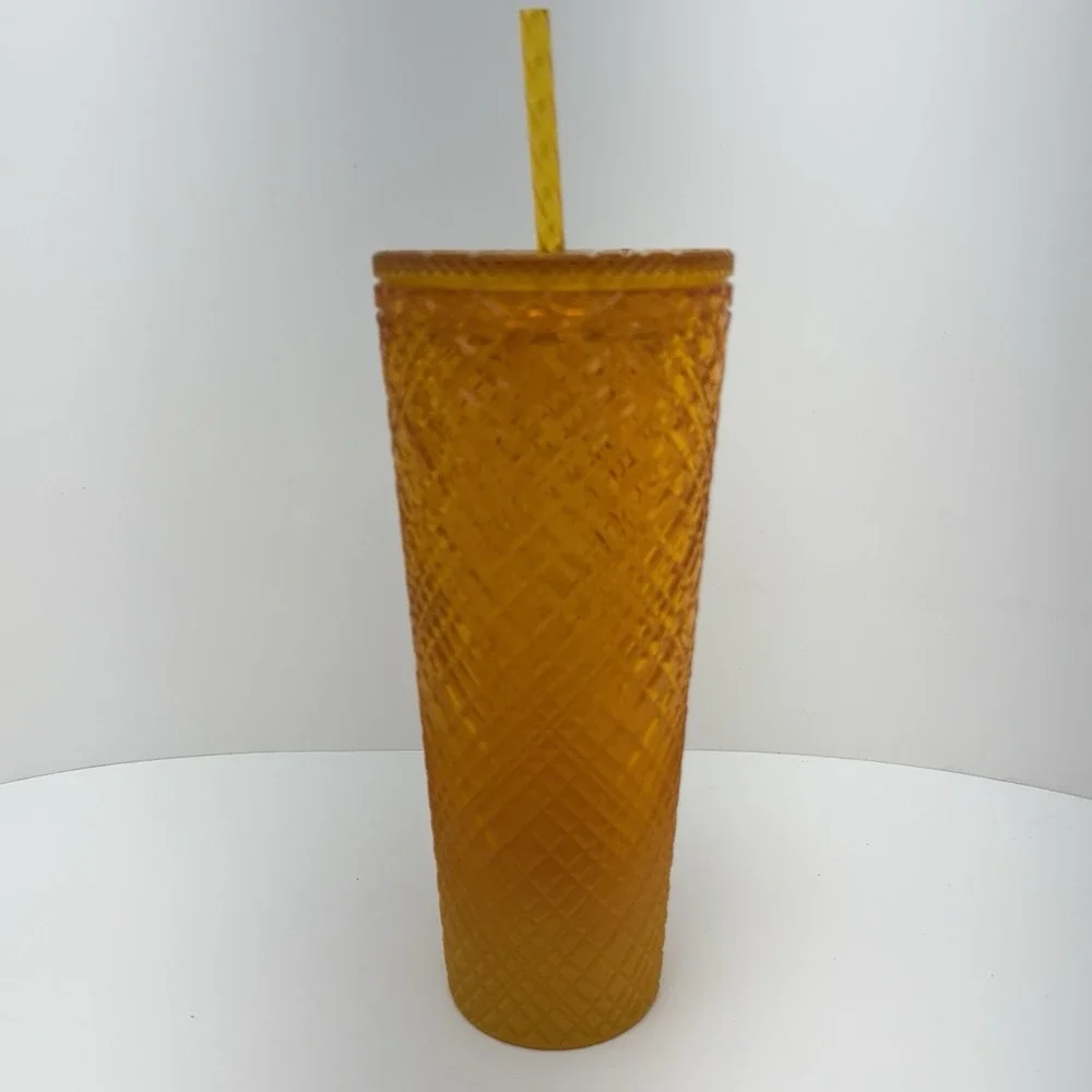Starbucks Mango Venti Tumbler Orange Yellow Ombre Jeweled 24oz Summer 2022 New